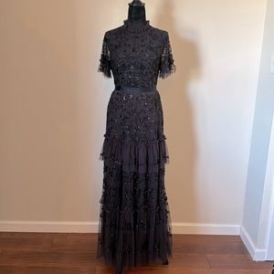 Needle & Thread 🪡 Constellation Gown In Dust Midnight Black